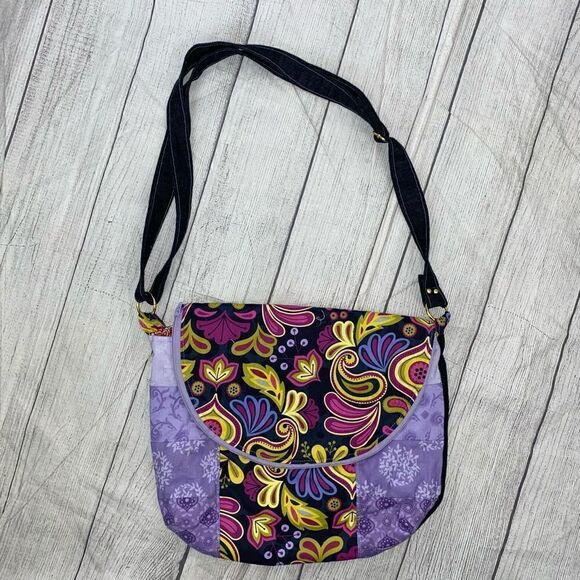 Euphoria Jane handmade crossbody or shoulder fabric fold over purse - Picture 1 of 14